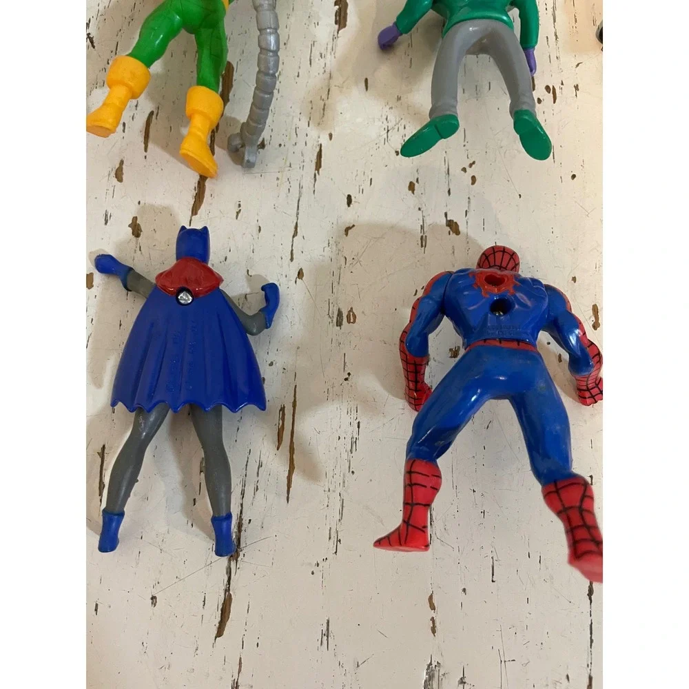 Vintage DC Marvel Action Figure Lot Batman Spider-Man Batgirl‎ Riddler 90s Toys